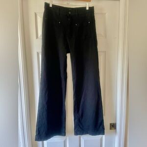 DL1961 Black Hepburn Wide-Leg High-Rise Pants 31” inseam 30 waist